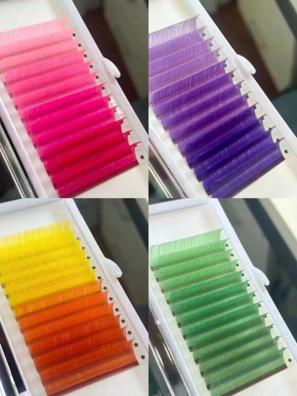 Color Eyelash Extension Colorful Eyelashes Individual Eyelash Extension